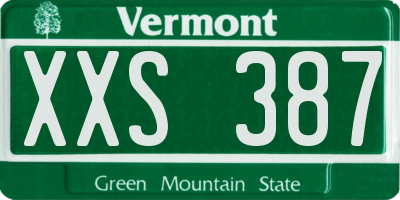 VT license plate XXS387