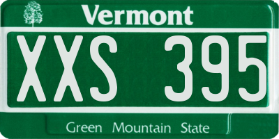 VT license plate XXS395