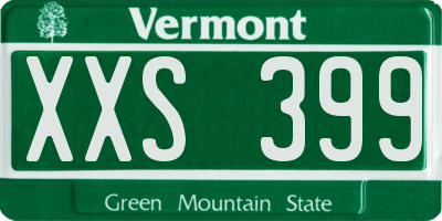 VT license plate XXS399