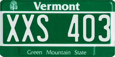 VT license plate XXS403