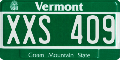 VT license plate XXS409