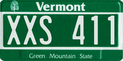VT license plate XXS411