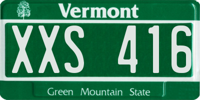 VT license plate XXS416