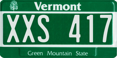 VT license plate XXS417