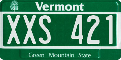 VT license plate XXS421