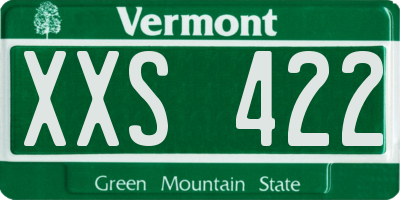 VT license plate XXS422