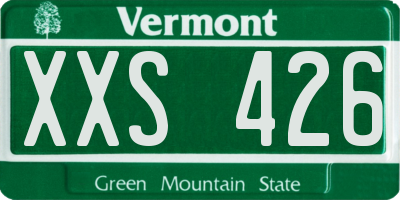 VT license plate XXS426