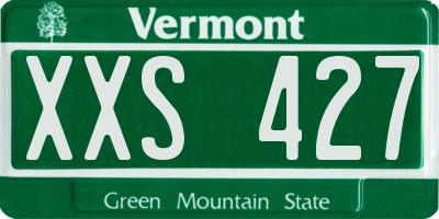 VT license plate XXS427