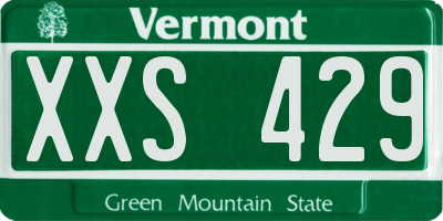 VT license plate XXS429