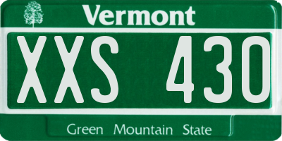 VT license plate XXS430
