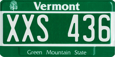 VT license plate XXS436