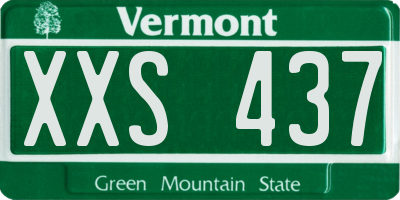 VT license plate XXS437
