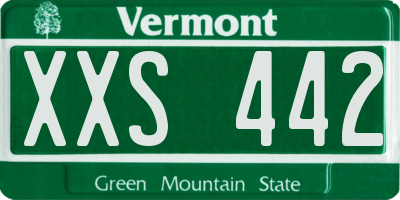 VT license plate XXS442