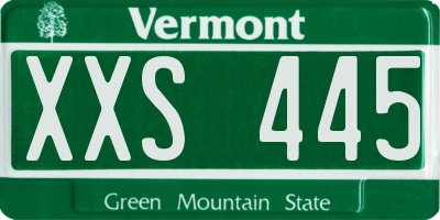 VT license plate XXS445
