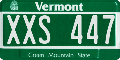 VT license plate XXS447