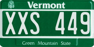 VT license plate XXS449