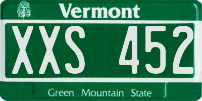 VT license plate XXS452