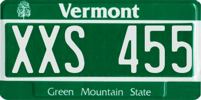 VT license plate XXS455
