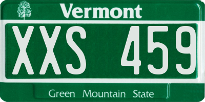 VT license plate XXS459
