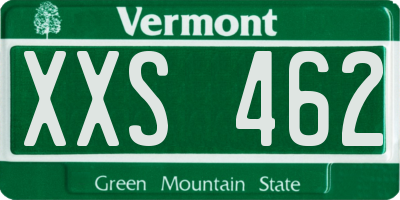 VT license plate XXS462