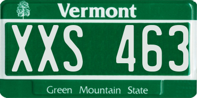 VT license plate XXS463