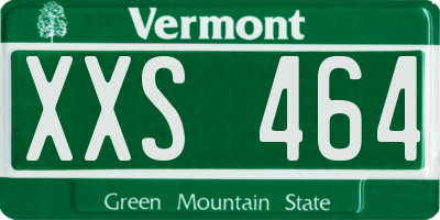 VT license plate XXS464