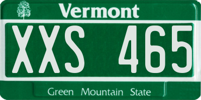VT license plate XXS465