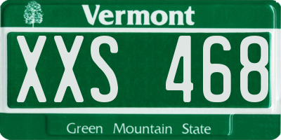VT license plate XXS468