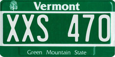 VT license plate XXS470