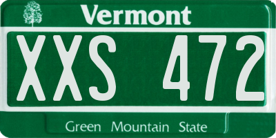 VT license plate XXS472