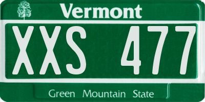 VT license plate XXS477