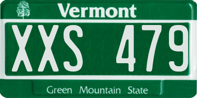 VT license plate XXS479
