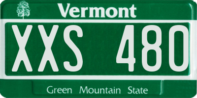 VT license plate XXS480