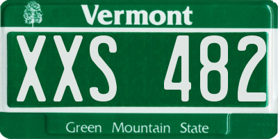 VT license plate XXS482