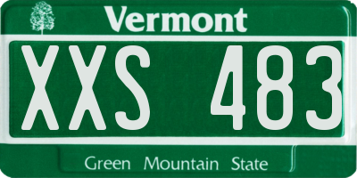 VT license plate XXS483