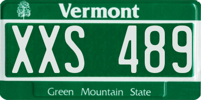 VT license plate XXS489