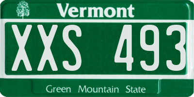 VT license plate XXS493