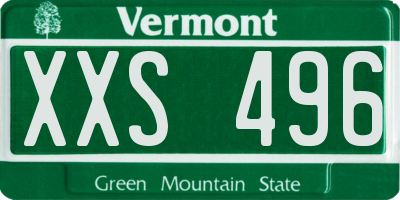 VT license plate XXS496