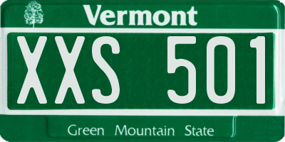 VT license plate XXS501