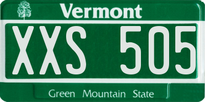 VT license plate XXS505