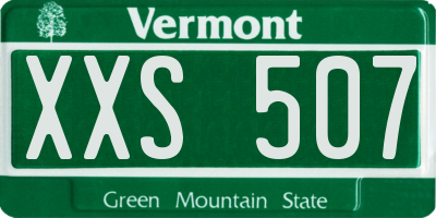 VT license plate XXS507