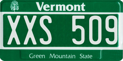 VT license plate XXS509