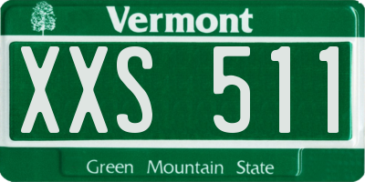 VT license plate XXS511