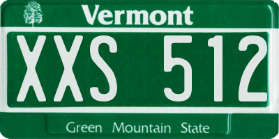 VT license plate XXS512