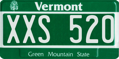 VT license plate XXS520