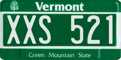 VT license plate XXS521