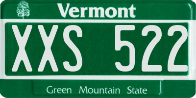 VT license plate XXS522
