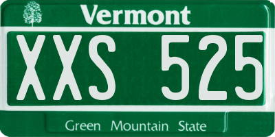 VT license plate XXS525
