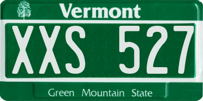 VT license plate XXS527