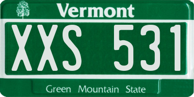VT license plate XXS531